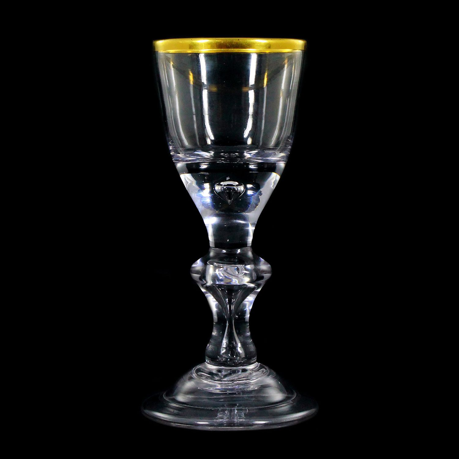 Lauenstein goblet with pierced air pearl &amp; gold rim, 2nd half of the 18th century