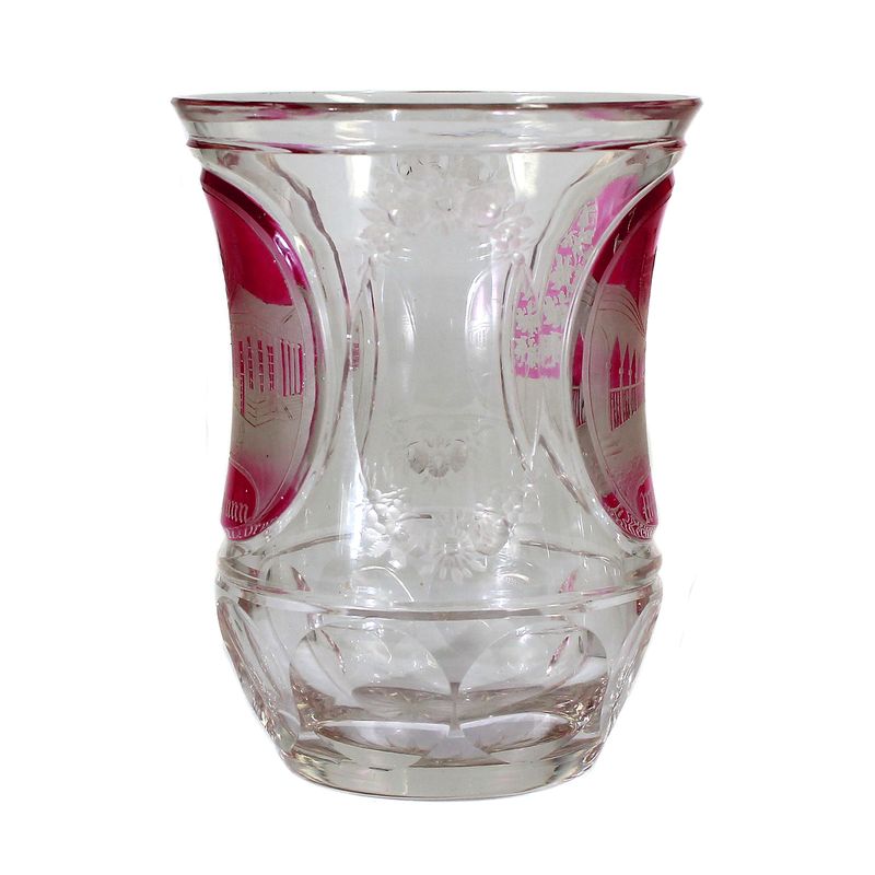 Views of cups from Salzbrunn &amp; Wilhelmshöhe, Bohemia around 1840-50