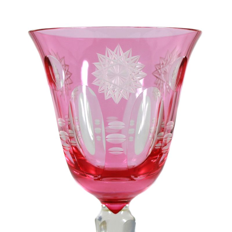 Stem glass with pink overlay, Saxony or Thuringia around 1940