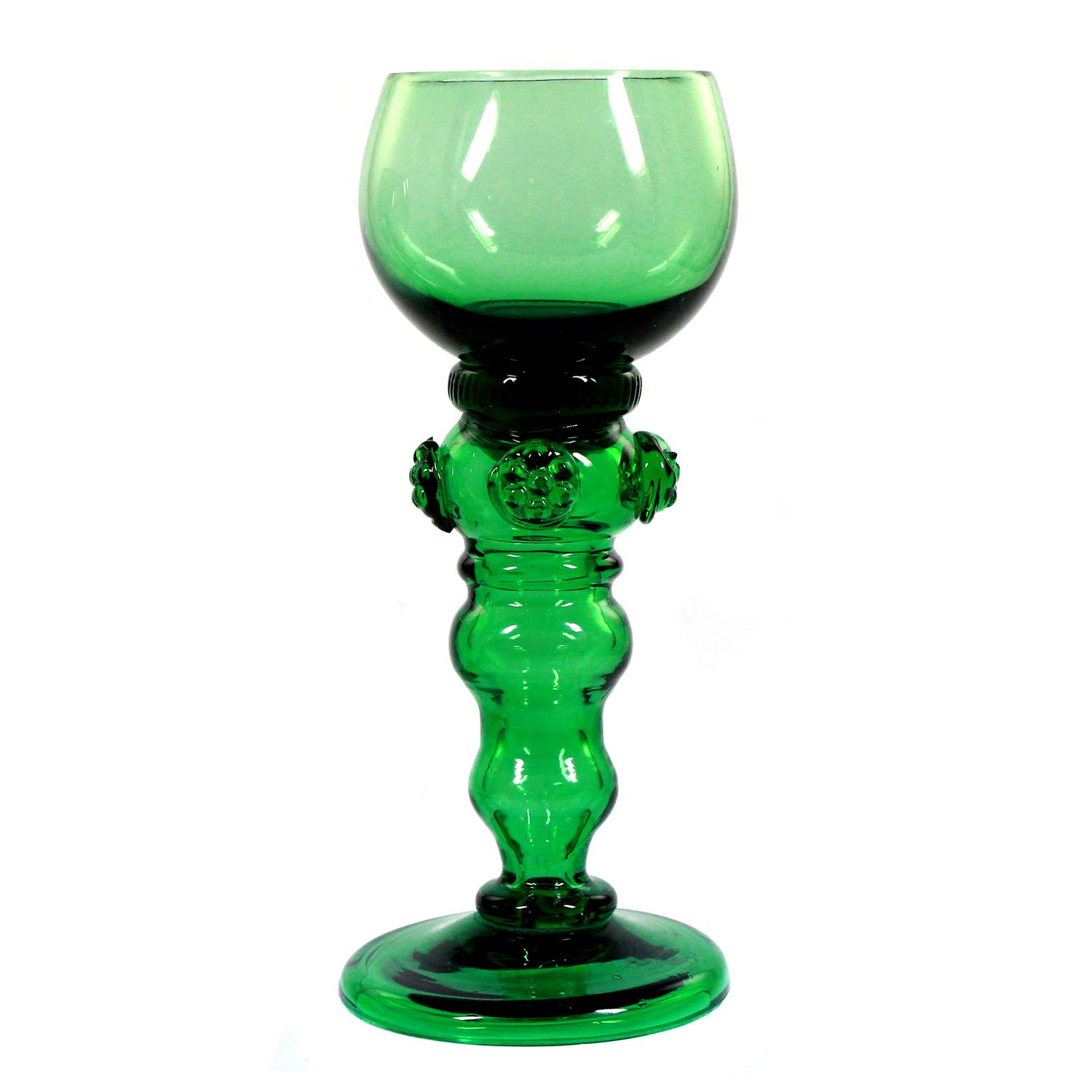 Roman made of green crystal glass with berry nubs, Val St. Lambert around 1900