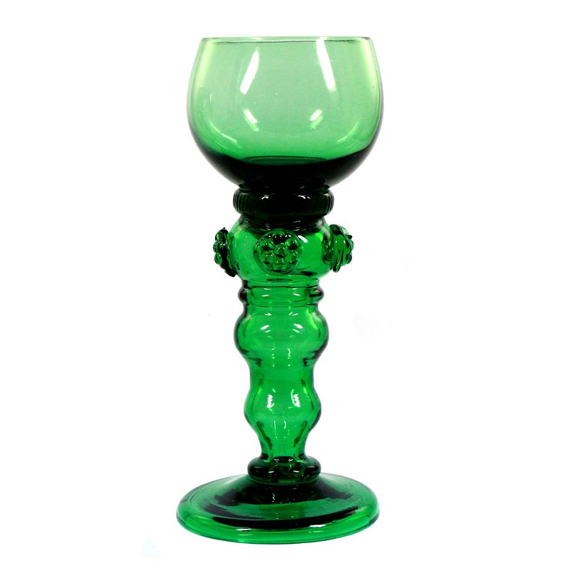 Roman made of green crystal glass with berry nubs, Val St. Lambert around 1900