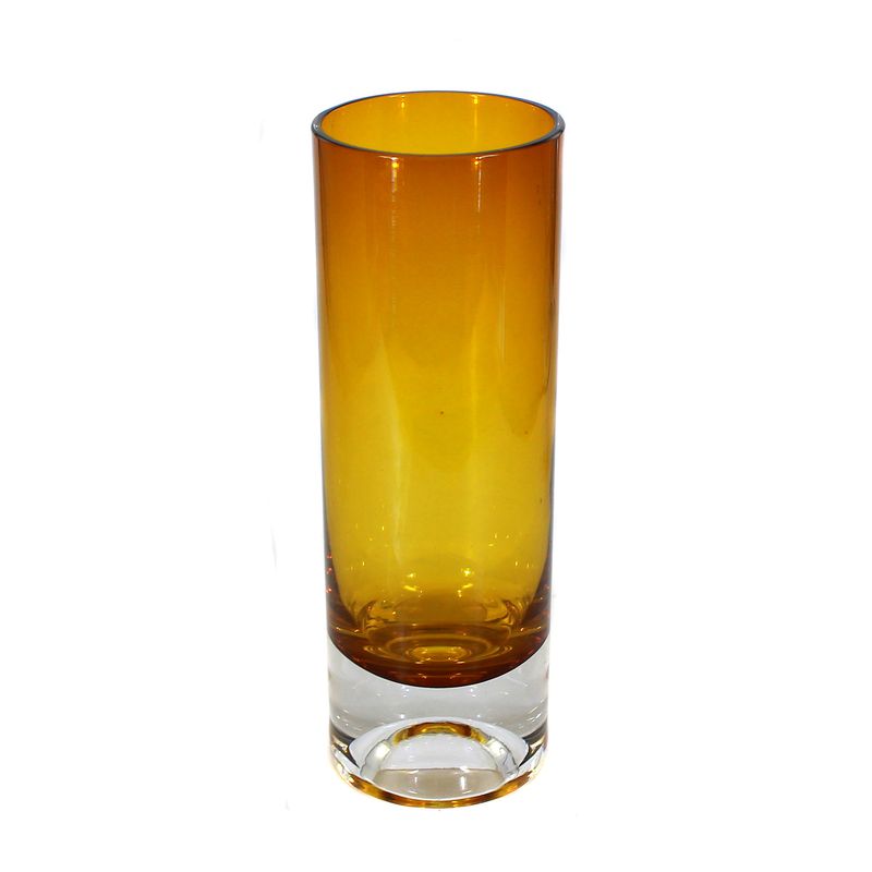 Rod vase with topaz-colored inner rim, Gral Glass, Las Palmas around 1965