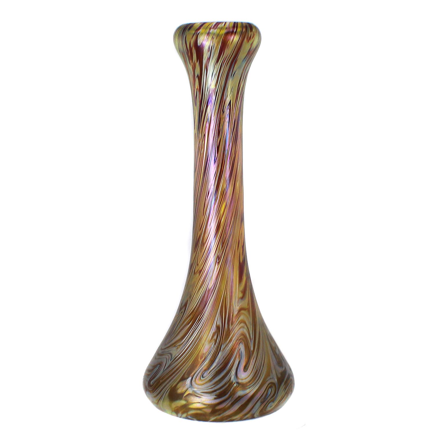 Large Art Nouveau vase with combed decoration, Wilhelm Kralik &amp; Sohn around 1900