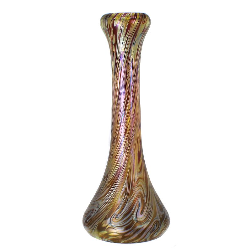 Large Art Nouveau vase with combed decoration, Wilhelm Kralik &amp; Sohn around 1900
