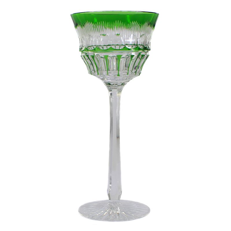 Stem glass with a purple overlaid cup, Rohrbach and Böhme around 1910