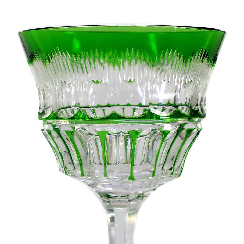 Stem glass with a purple overlaid cup, Rohrbach and Böhme around 1910
