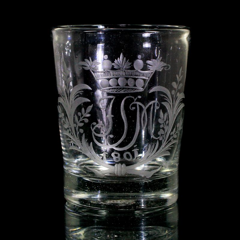 Cup with crowned monogram JSM, Lauenstein or Schorborn around 1801