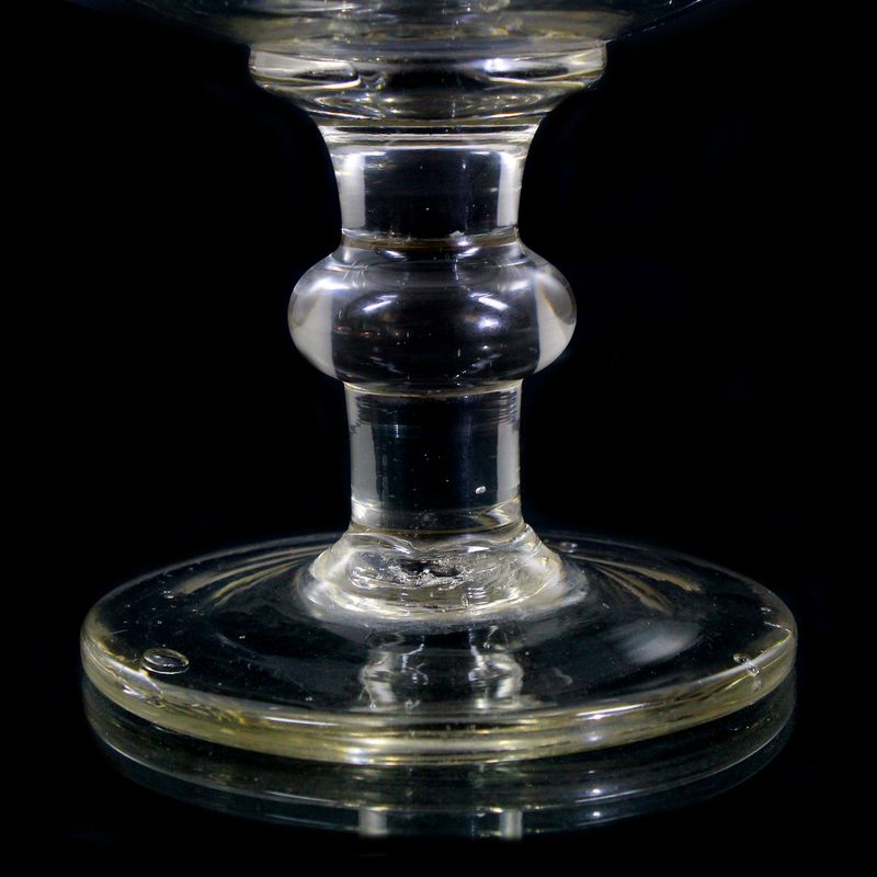 Wheat beer glass with applied white thread, 2nd half of the 19th century.