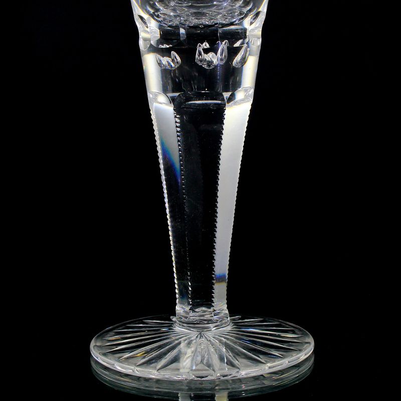 Large cup with pierced air beads, Val Saint Lambert, Scheffel model