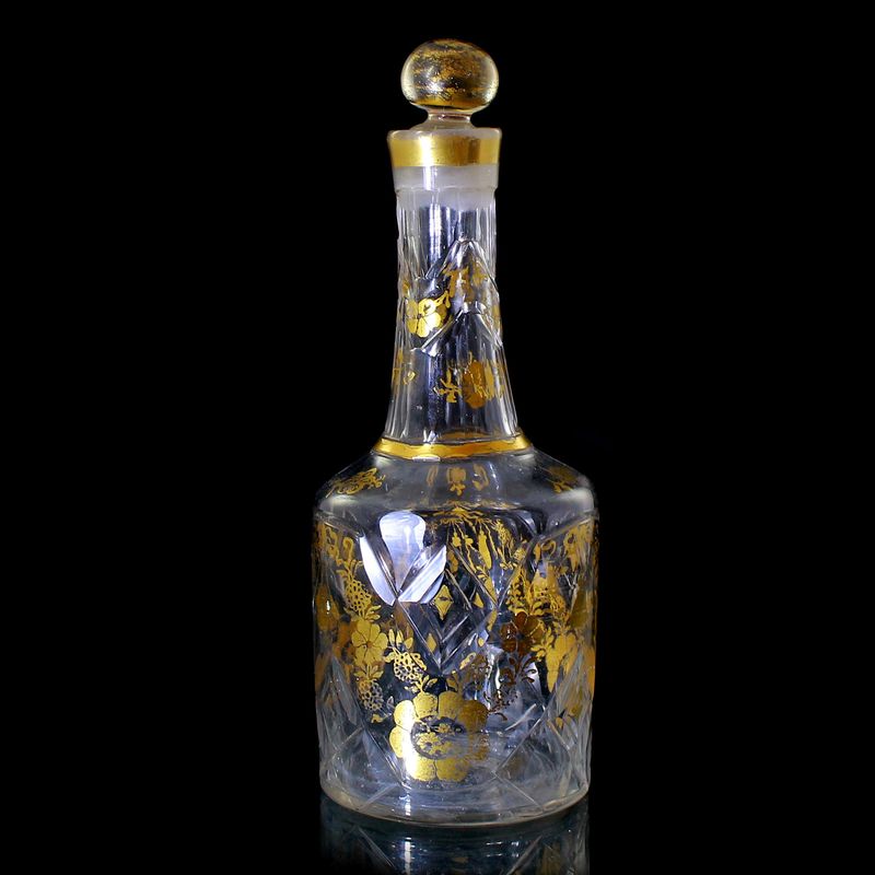 Small beaker with polished gold painting, St. Petersburg, Imperial Glass Manufactory, around 1790