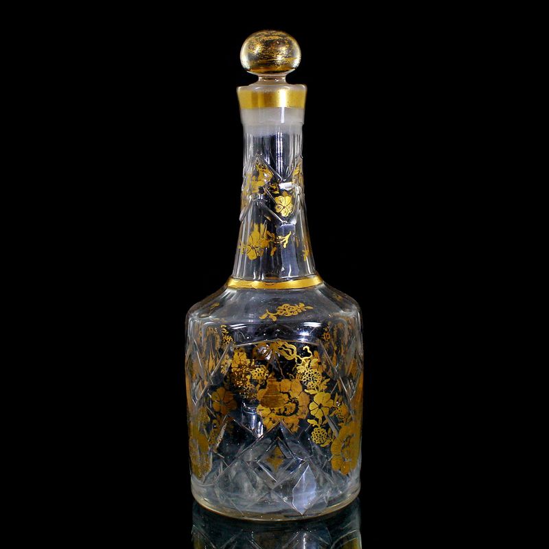 Small beaker with polished gold painting, St. Petersburg, Imperial Glass Manufactory, around 1790