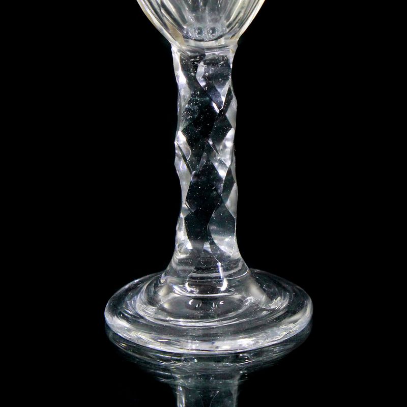 Goblet glass with polished gold painting around 1780-1800, Bakhmetyev Glass Manufactory