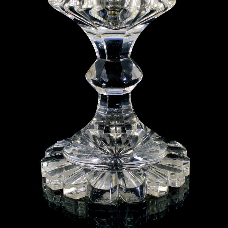 Lidded goblet made of colorless glass with multi-peeled walls, Russia