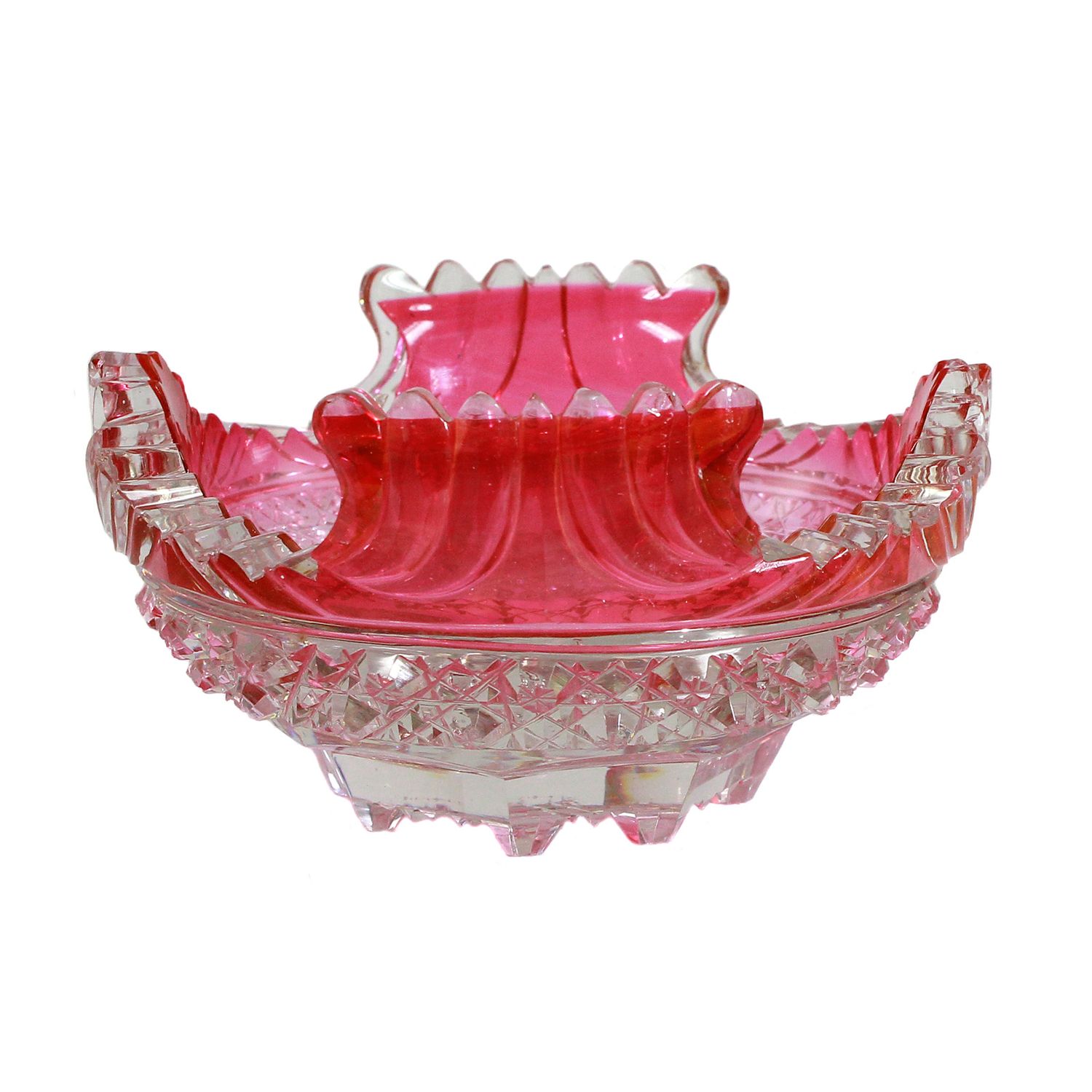 Rare bowl with magnificent stone cut and gold ruby ​​underlay, Russia around 1830