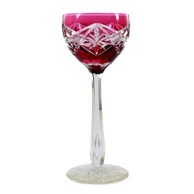 Stem glass with purple overlay, Val Saint Lambert, Andernach / Etna series, around 1915-25