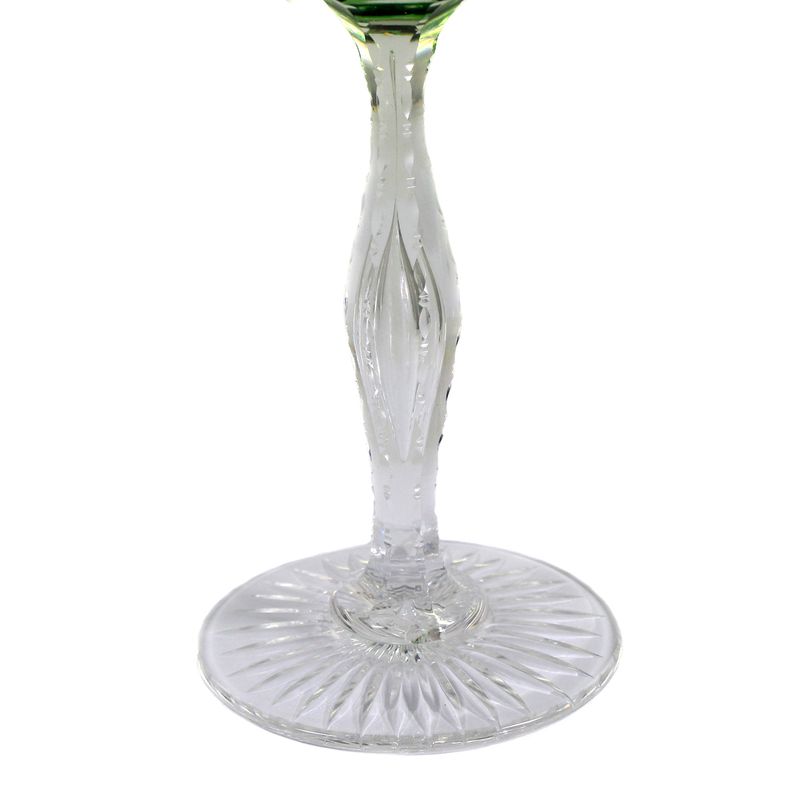 Stem glass with salmon-colored overlay, Saint Louis around 1905