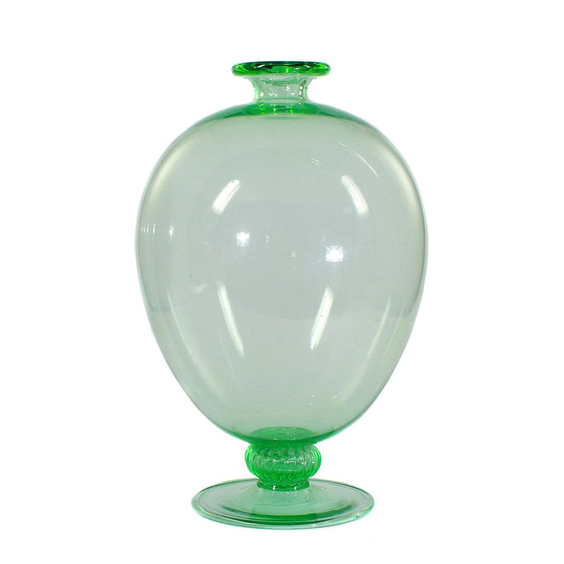 Veronese Vase with Foot, Model 1633, Venini signed, around 1925-1935