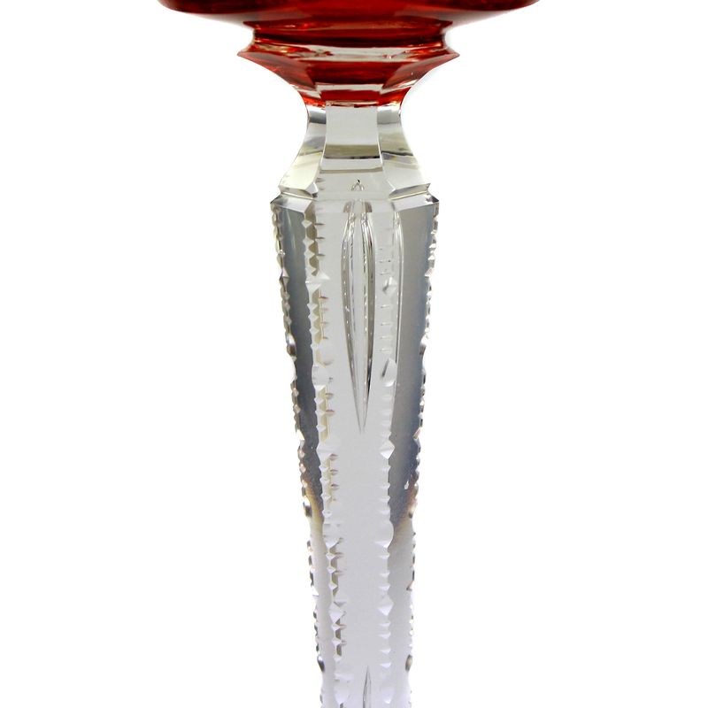 Overlay Roman made of colorless crystal glass with decorative cut, Neumann and Staebe around 1920