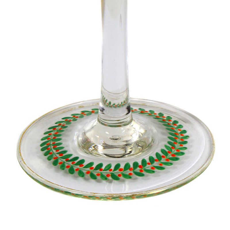 Stem glass with colorful translucent enamel, Josephinenhütte, Haertel / Wille around 1912