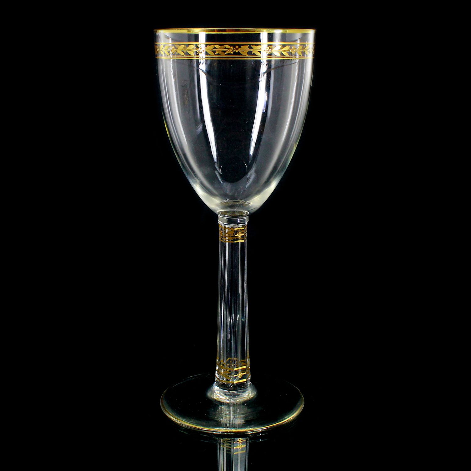 Large goblet with gold painting from the Zwiesel technical school around 1905-10