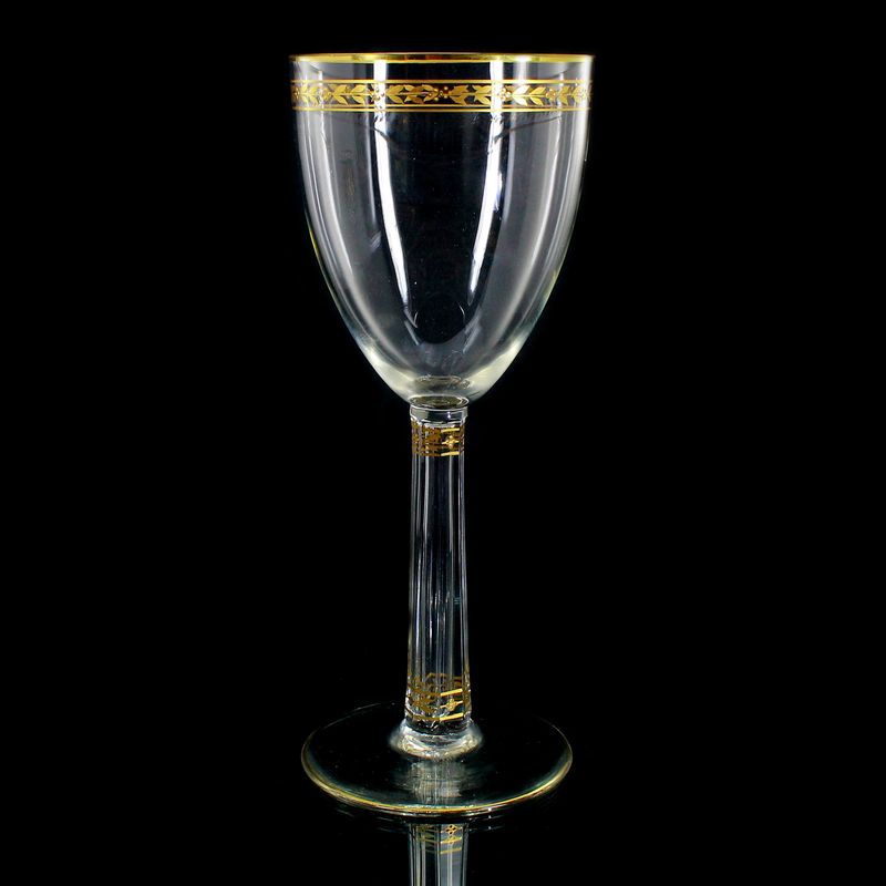 Large goblet with gold painting from the Zwiesel technical school around 1905-10