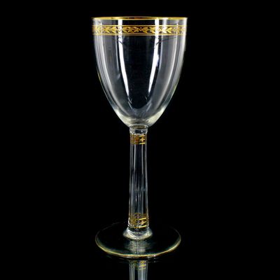 Grosser Pokal mit Goldmalerei der Fachschule Zwiesel um 1905-10