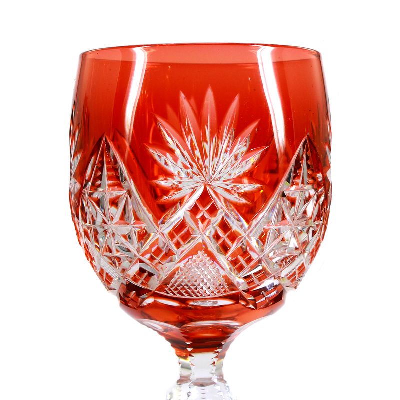 Stem glass with amber overlay, Val St. Lambert around 1910-15.