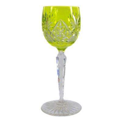 Stängelglas mit japan gelbem Überfang, Val St. Lambert um 1910-15.