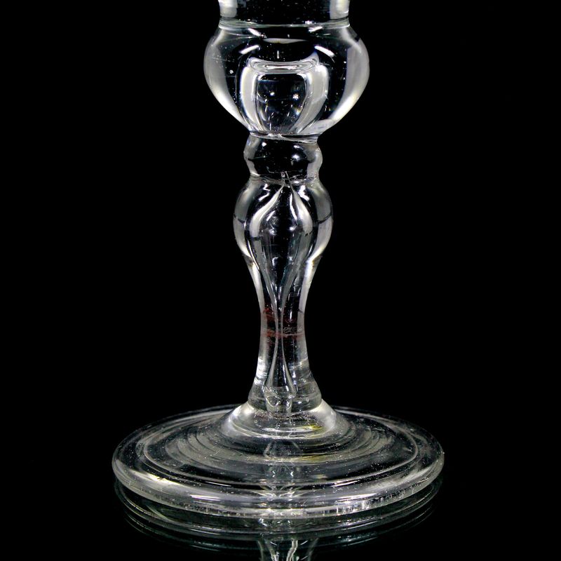 Wine glass with baluster shaft and bell-shaped cup, Saxony, probably Heidelbach