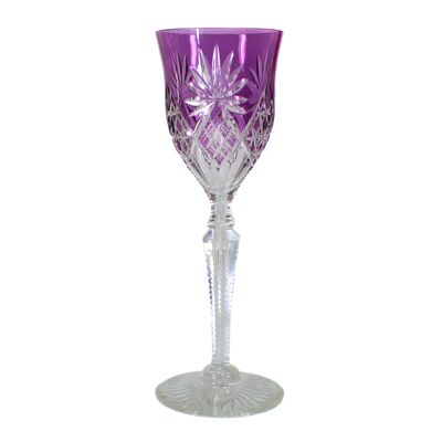 Stängelglas mit violettem Überfang, Josephinenhütte, Form 2/46, um 1910-20.