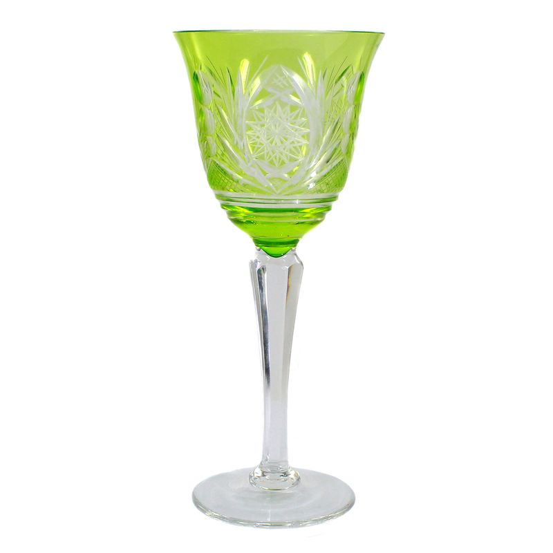 Stem glass with light green overlay, Saxony or Thuringia around 1940