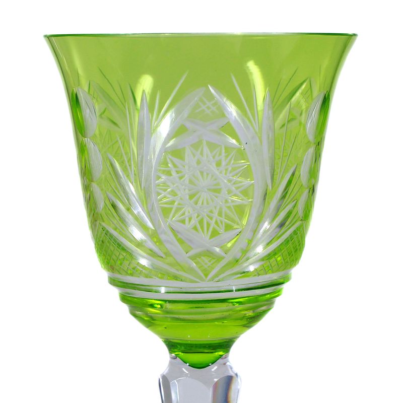 Stem glass with light green overlay, Saxony or Thuringia around 1940