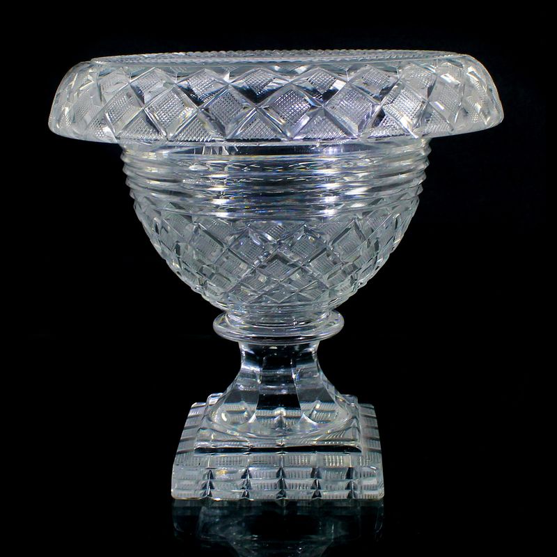 Large lidded vessel with rich cut decoration, France or Bohemia