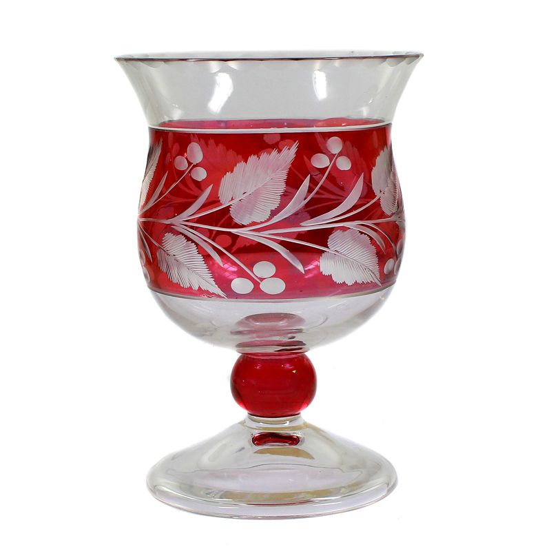 Small vase with decorative cut decoration, designed by A. Pfohl, Josephinenhütte around 1920