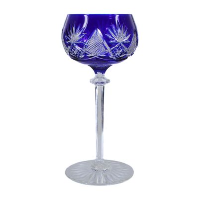 Stängelglas mit kobaltblauem Überfang, Val Saint Lambert, Model Berncastel