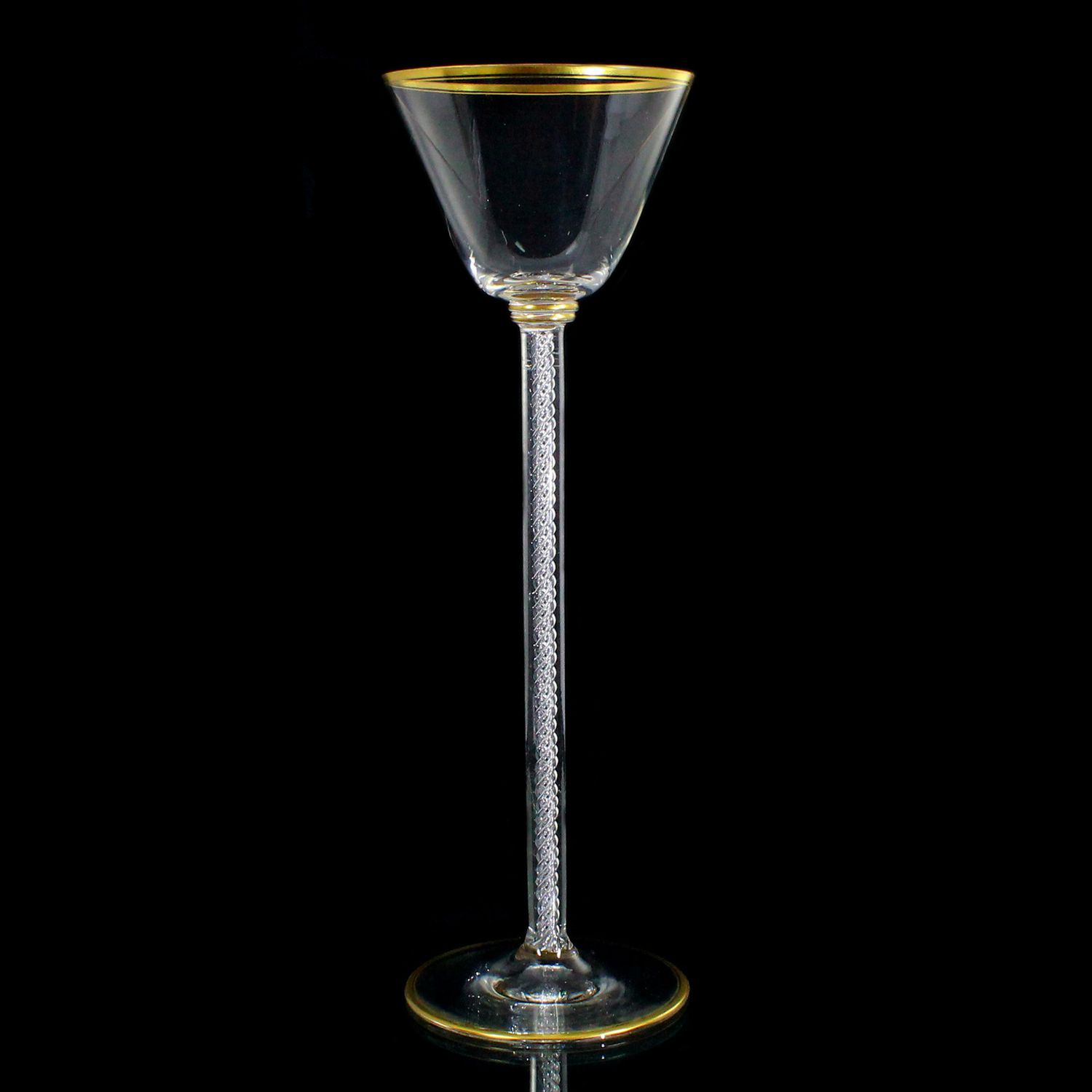 1st of 9th wine glass with air filigree, Josephinenhütte, draft A Gerlach around 1897
