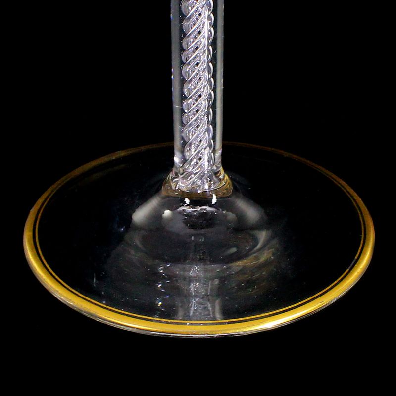 1st of 9th wine glass with air filigree, Josephinenhütte, draft A Gerlach around 1897