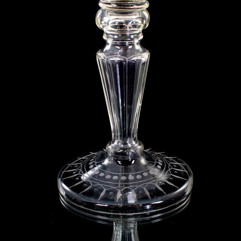 Large lidded goblet with a crowned Maltese cross and standards from around 1880