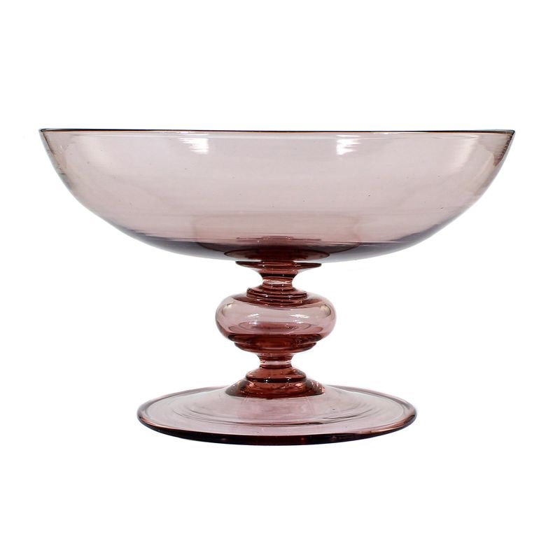 Small footed bowl made of amethyst-colored glass, Vittorio Zecchin, M.V. M., Cappellin