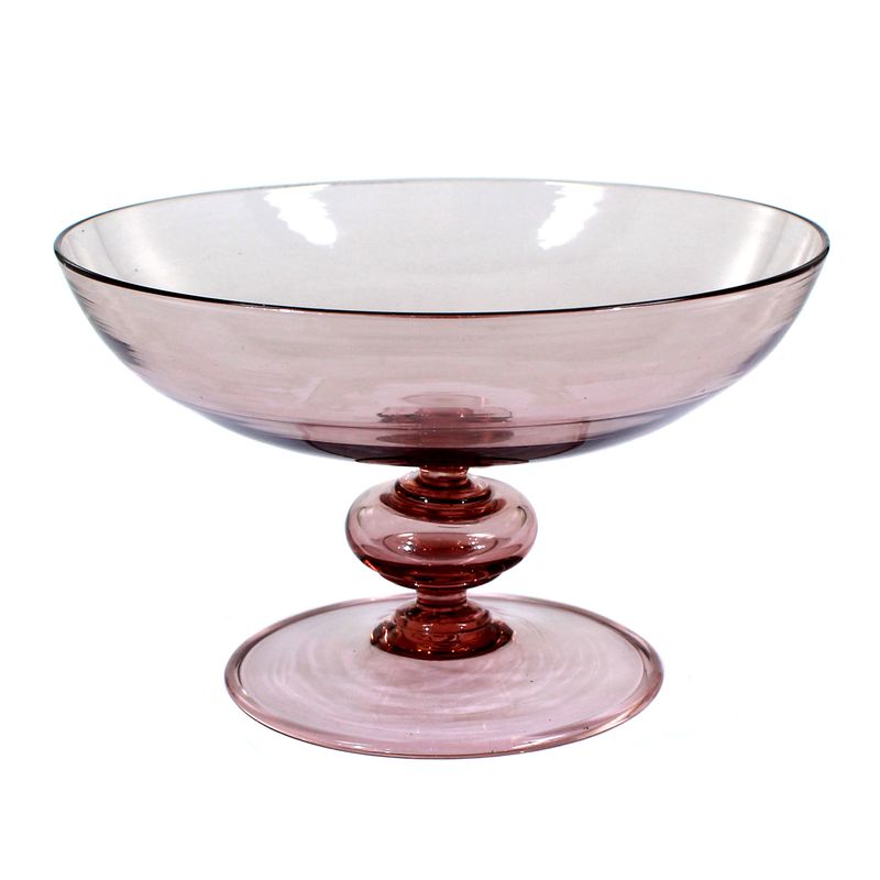 Small footed bowl made of amethyst-colored glass, Vittorio Zecchin, M.V. M., Cappellin