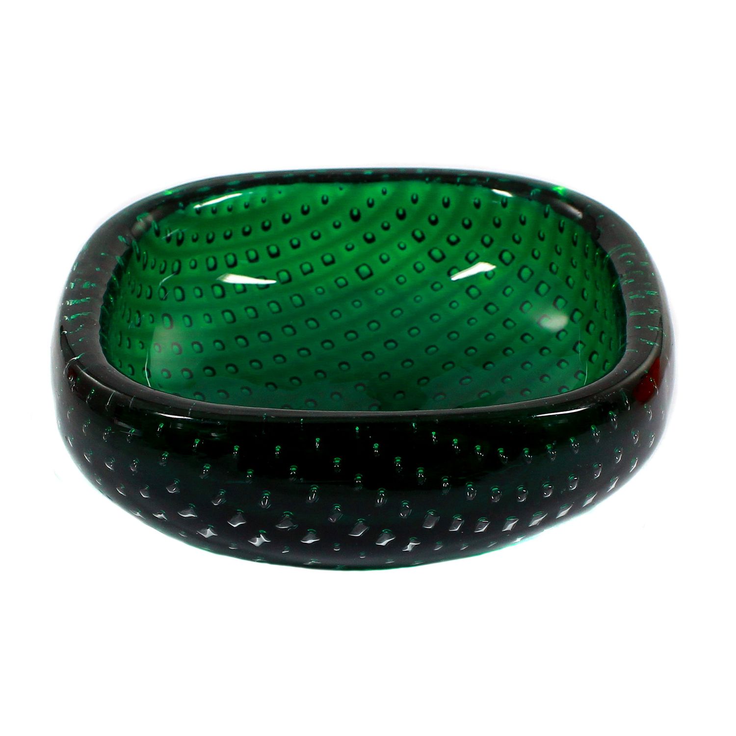 Bowl with symmetrically pierced air bubbles, Venini around 1950-55