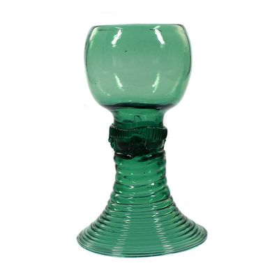 Römer aus hellgrünem Glas mit aufgelegten Nuppen, Ende des 18.Jh.