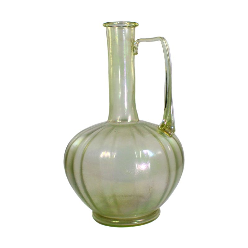 Narrow-necked jug made of opaque Cyprus glass, Josephinenhütte around 1881-1900 for Fellmer