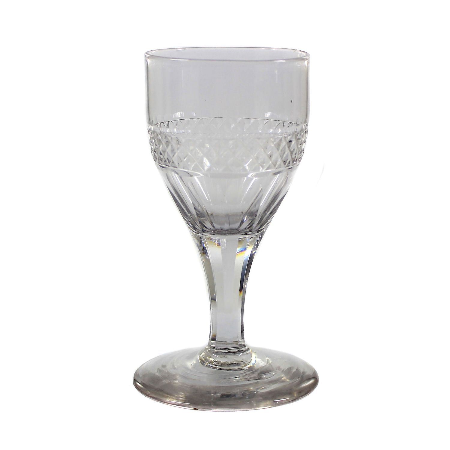 North German goblet with multi-faceted stem, early 19th century.