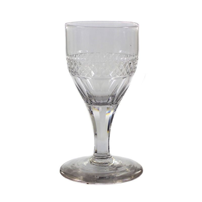 North German goblet with multi-faceted stem, early 19th century.