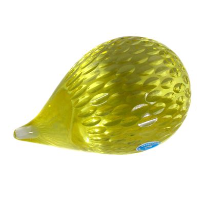 Briefbeschwerer in Form eines Igel aus Citrin Glas, Entw. Miloslav janků