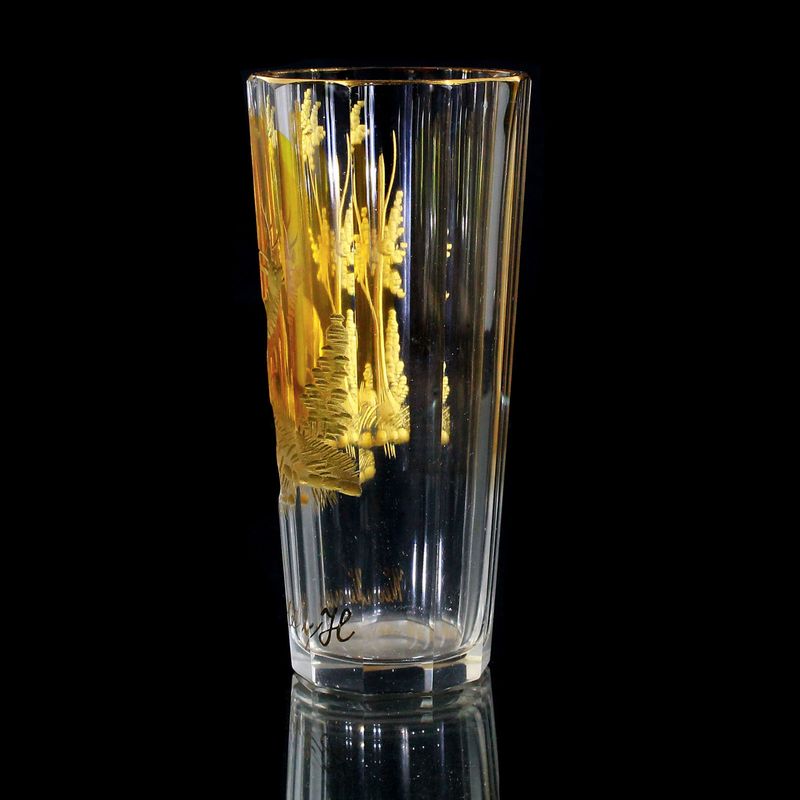 Conical multi-faceted cup with golden deer, Wernigerode