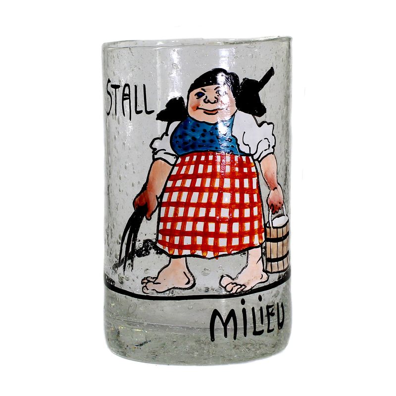 Beaker by Ludwig Hohlwein around 1904-06, labeled Stall-Milieu