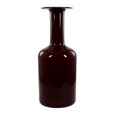 Vase aus rubinroten Opalglas. Holmegaard, Otto Brauer, Gul Vase