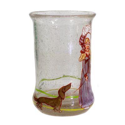 Becherglas von Ludwig Hohlwein um 1904-06, Theresienthaler Glashütte